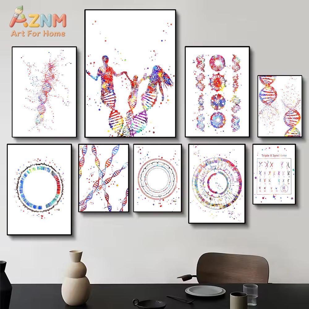 Medical Lab Posters - AZNM Pôster de Parede Colorido em