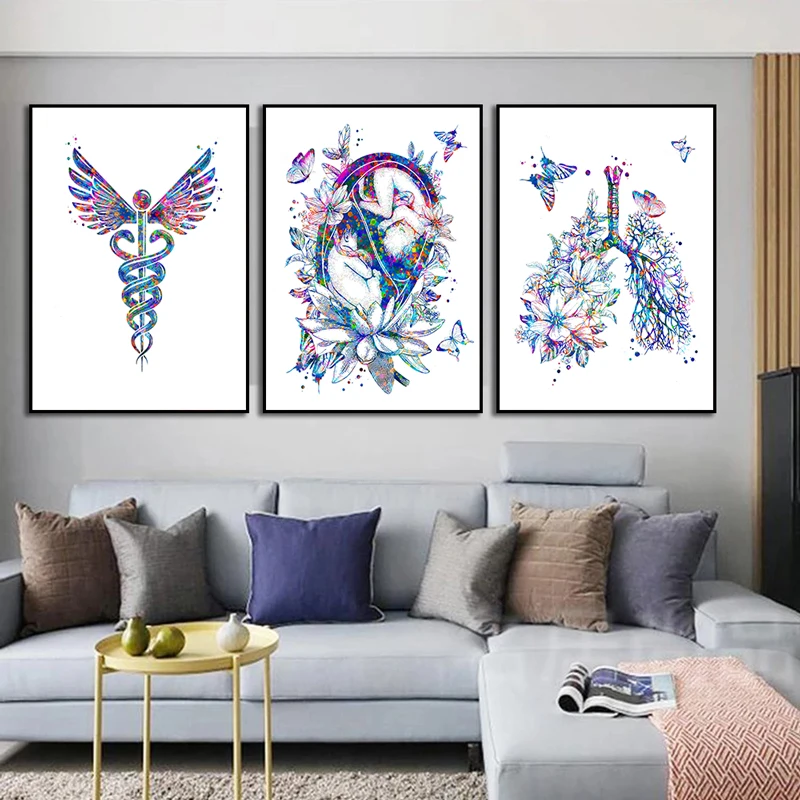 Anatomy Medical Poster Flower  - Medical Lab Posters avaliação e preço
